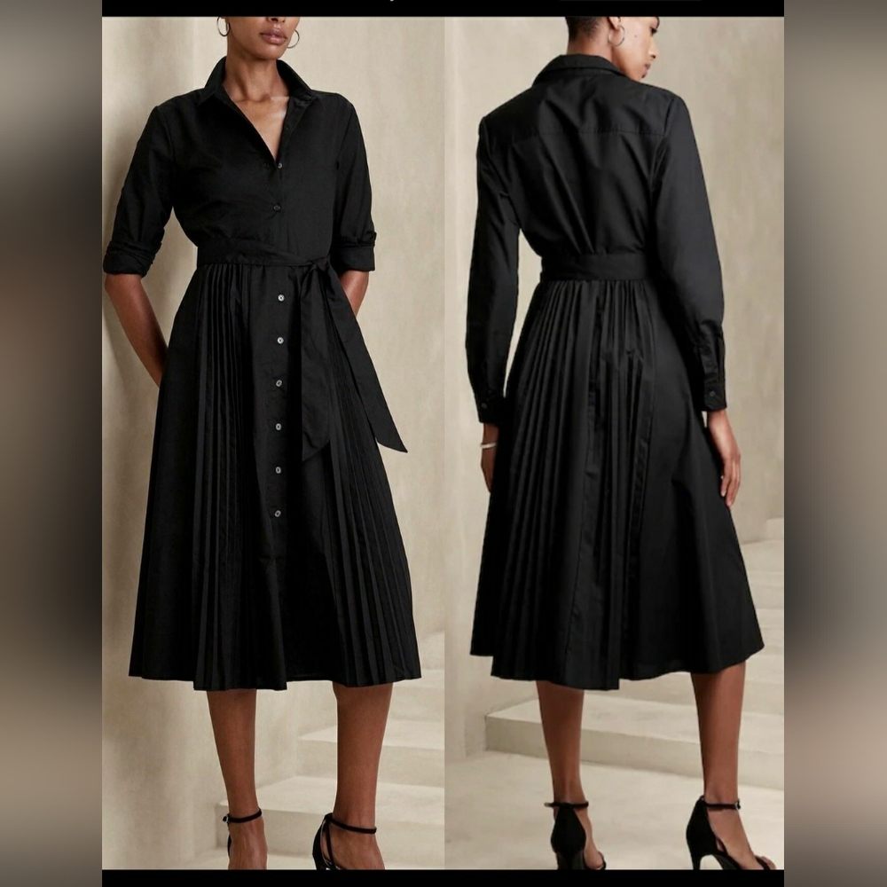Banana Republic: Pleated Midi Shirtdress
